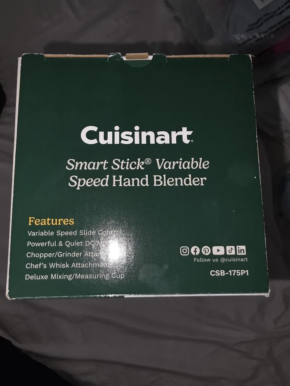 Cuisinart FIRE! NIB! Smart Stick Variable Speed Hand Blender #CSB-175P1. R2S!
